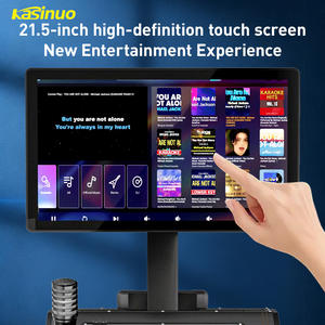 Nouveau design Cabinet chantant écran tactile vidéo karaoké Machine chansons professionnelles avec écran et 2 microphones sans fil pour la maison - Product Image 3