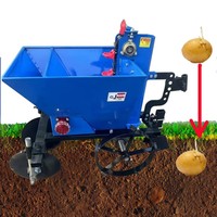 Semoir à pommes de terre monorang à traction, haute productivité, fabriqué à Henan, Chine, équipement de plantation mécanique pour l'ensemencement agricole