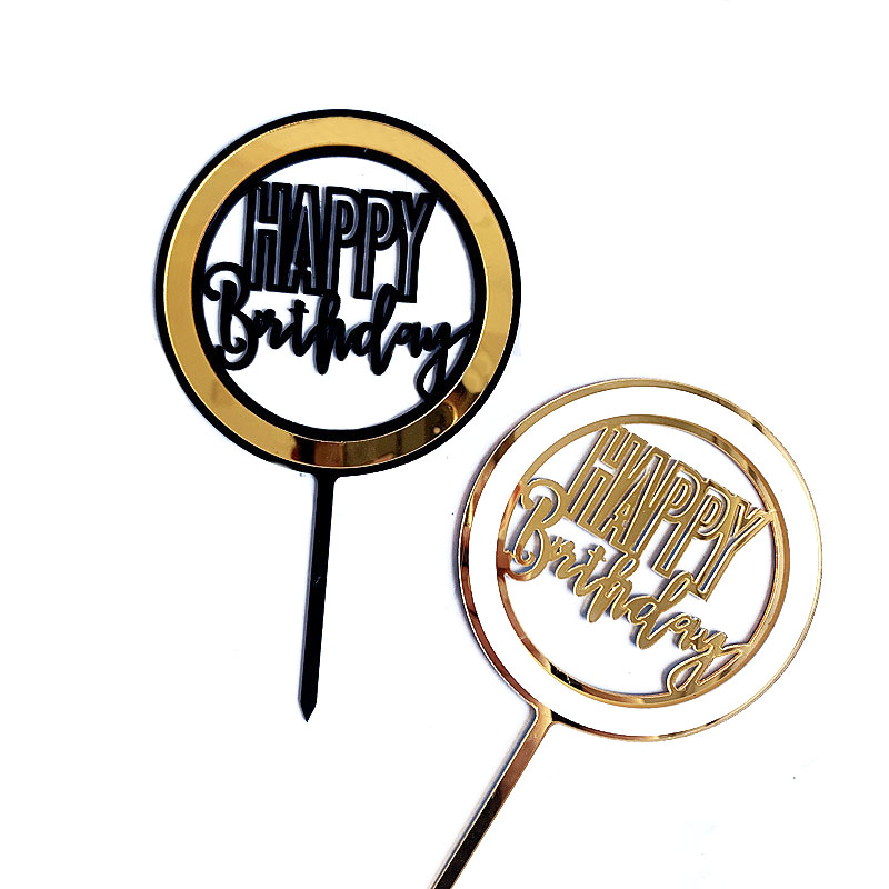 2019 Ai Xiang новый продукт, оптовая продажа, акриловый лазерный режущий аппарат, единорог, круглый торт, Топпер на заказ, торт на день рождения