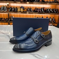 Chaussures habillées en cuir véritable pour hommes, style britannique, grandes tailles, avec boucle, pour le bureau, élégantes et tendance