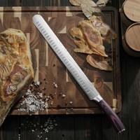 Praktisches 12-Zoll-Brustmesser Mit Pakka-Holzgriff Und Damaskus-Muster