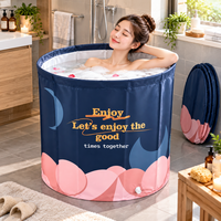 Runder Nicht-Aufblasbarer Tragbarer Swimmingpool 80cm Durchmesser PVC Faltbarer Wasserspiel-Pool Badewanne für Kinder