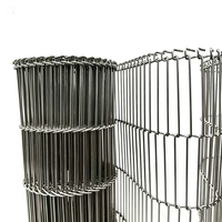 Bande transporteuse en maille métallique 304 durable Yuchen pour l'alimentation, bande transporteuse alimentaire de précision en acier inoxydable, bande transporteuse en acier inoxydable abordable