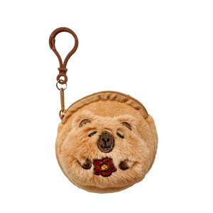 Porte-clés Capybara Kawaii 3D Mignon de Dessin Animé, Poupée en Peluche Tendance, Petit Sac de Rangement en Polyester Imperméable pour Écouteurs à Suspendre - Product Image 4