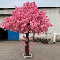 Maßgefertigter Künstlicher Kirschblütenbaum aus Kunststoff / Großer Weiß-Rosa Künstlicher Kirschbaum für Hochzeitsdekorationen