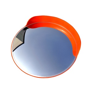 Miroir convexe de sécurité routière économique à faible distorsion, 80 cm, lentille PC, large champ de vision, avec dos en PP orange - Product Image 2