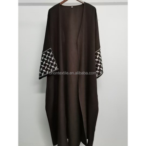 Abayas <span class=keywords><strong>pour</strong></span> femmes, robe musulmane de Dubaï, coupe ample, longue, cardigan islamique, robe kaftan, ouverte sur le devant, longueur maxi - Product Image 3