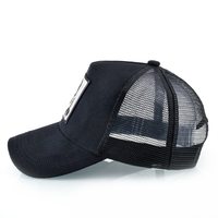 Casquette Trucker en Cuir avec Écusson, Visière Courbe, Dos en Maille, Unisexe, Style Western Cowboy, pour Sports de Plein Air, Personnalisable avec Logo en Caoutchouc OEM