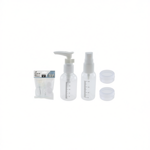 Ensemble de voyage pour articles de toilette (4 pièces) : Flacon pulvérisateur 35 ml, Flacon à pression 50 ml, 2 flacons de crème de 10 g - Product Image 3