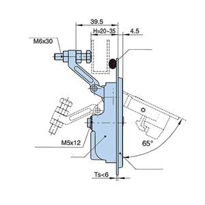Khóa cửa nút nhấn, khóa chốt nén, khóa cửa xe tải mui kín Ms6018z-2-1 - Product Image 5