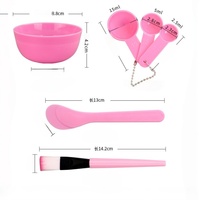 Ensemble de 6 bols faciaux roses, ensemble d'outils de beauté, logo personnalisé, ensemble de bols pour mélanger les masques faciaux, outils cosmétiques pour la beauté