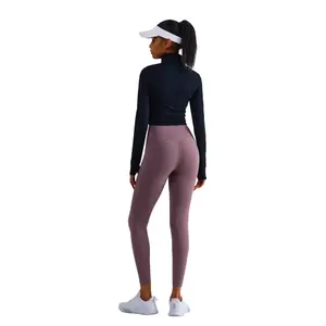 Pantalones deportivos de Lycra con logotipo personalizado para mujer, mallas deportivas de cintura alta sin costuras para Yoga, Otoño e Invierno