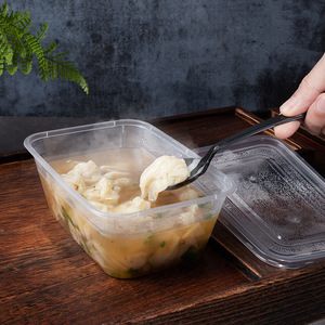 Disposable <b>Lunch</b> <b>Box</b> Square Food Storage Container With Lid PP Microwave Safe For Household Outdoor Use - Product Image 2