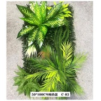 Dernier modèle de mur végétal artificiel moderne et écologique, 50 cm x 100 cm, résistant aux UV, fausse haie, plantes de jardin d'extérieur pour