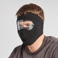 Masque d'hiver chaud en polaire épaisse, masque de cyclisme d'extérieur, couleur unie, coupe-vent et anti-froid