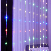 Guirlandes solaires LED en forme de rideau, décoratives de Noël, lumières féériques en cascade pour extérieur, télécommande, étanches IP44, longueur 5m/10m