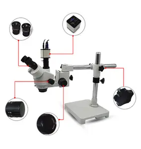 Microscópio stéreo trinocular de 7-45 vezes, microscópio universal para uso cirúrgico, anatomia médica lcd