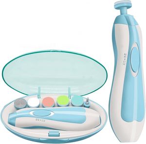 Lime à ongles électrique pour bébé, lime à ongles, kit de manucure, coupe-ongles pour les orteils et les doigts avec lumière LED pour nouveau-nés, enfants et adultes - Product Image 1