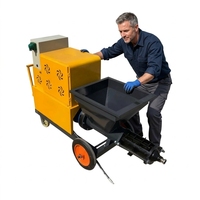 Machine à projeter le béton, le mortier, le plâtre et le coulis SG, haute efficacité, moteur 4 kW, trémie 60 L