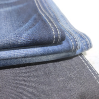 Tissu denim indigo Aufar Slim tissu denim recyclé pour uniformes conception de dinde rouleaux de denim marchandises prêtes tissu 100% coton uni