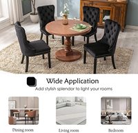 Mobilier de maison européen et américain Chaises de salle à manger confortables, élégantes et sophistiquées Chaises de salle à manger de luxe modernes avec anneau en fer