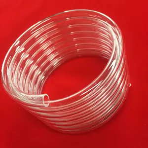 Clear Double Mouth Quartz Glass Helix Tube Spiral Silica Glass Tubing