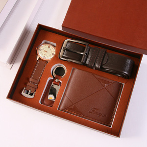 Cross-border Men's Gift <b>Set</b> <b>Watch</b> Wallet Belt Business Valentine's Day Present - Product Image 1