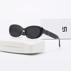 Gafas de sol Mengling Cat Eye con montura negra de PC, protección UV400, gafas de moda de estilo retro unisex para hombres y mujeres - Product Image 3