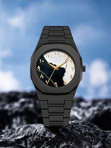 Reloj Deportivo de Lujo para Hombre, Estilo Coreano, Esfera de Cristal, Correa de Plástico Teñida de Color, Movimiento de Cuarzo, Resistente al Agua, con Números Árabes - Product Image 5
