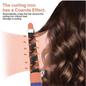 Fer à friser électrique portable multifonctionnel HS 08 6-en-1 avec affichage de la température LED et 3 réglages de chaleur - Product Image 5