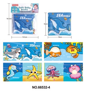 Libros de baño para bebés no tóxicos lavables arrugados, juguete educativo de aprendizaje preescolar para bebés, bebés, niños pequeños - Product Image 3