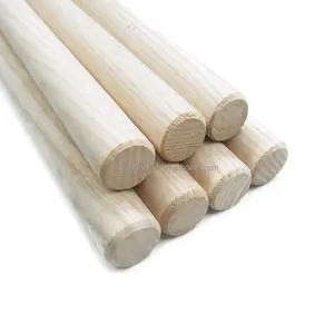 Wholesale Chamfer Wooden Dowels Round End Wooden Dowel Stick High Quality Tapered Wooden Dowel Rod