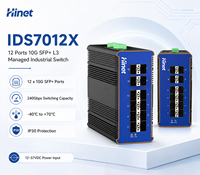 Switch PoE Industrial Administrado de Capa 3, 8 Puertos Gigabit RJ45 con 4x SFP Uplink, Montaje en Riel DIN, QoS, Capacidad de 240 Gbps