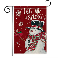 Drapeau de jardin personnalisé double face en polyester pour extérieur, décorations de Noël numériques, drapeau de bienvenue pour pelouse et jardin