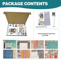 Kits de maisons miniatures DIY, puzzle en bois 3D, maison de bonbons rurale, modèle artisanal à assembler, cadeau pour les amateurs de bricolage