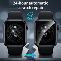 Protection d'écran personnalisée pour Apple Watch Series 12 42mm 46mm, film EPU souple ultra-transparent, couverture intégrale, auto-réparation des rayures