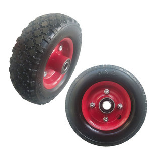 Highly Tear Resistant 220mm Small Rubber <strong>Wheels</strong> <strong>Trolley</strong> PU Foam <strong>Wheel</strong> <strong>for</strong> Material Handling Equipment Parts - Product Image 6