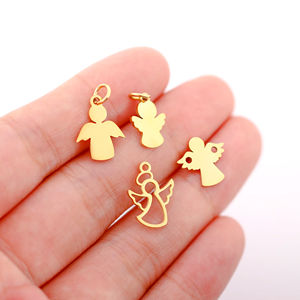 Pendentifs en acier inoxydable Amour Coeur Maman Amour Maternel Ange <span class=keywords><strong>Marie</strong></span> Charmes Miroir Poli Boucles d'oreilles Collier Bijoux Accessoires - Product Image 5