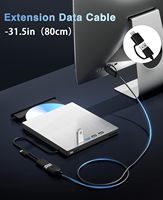 Venta al por Mayor, Unidad de Blu-ray Externa 7 en 1 4K UHD, Grabadora BDXL de 100 GB, USB 3.0 Tipo-C, Lector de Tarjetas SD y TF, Compatible con Windows y Mac