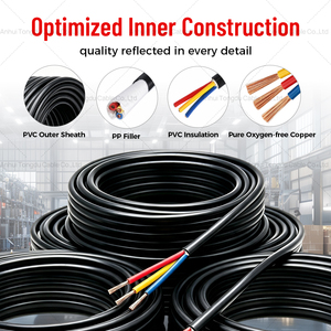 Cable Flexible Multifilar H05VV-F RVV de 3 Núcleos, 2.5mm², Cobre, Aislamiento de PVC, 300/500V, para Conexiones de Electrodomésticos - Product Image 4
