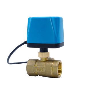 Vanne à bille électrique à trois voies en cuivre pleine ouverture pour l'eau, commande pneumatique pour unité de ventilo-convecteur et arrêt de pipeline - Product Image 1