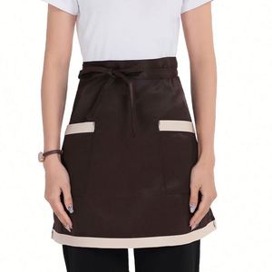 Uniformes personnalisés avec logo de restaurant pour les employés, cuisine, café, bar, tablier court imperméable pour chef - Product Image 1