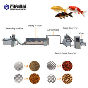 Nouvelle ligne de production d'aliments pour poissons à fonctionnement facile, extrudeuse avec acier inoxydable 304, grande capacité, large application - Product Image 2
