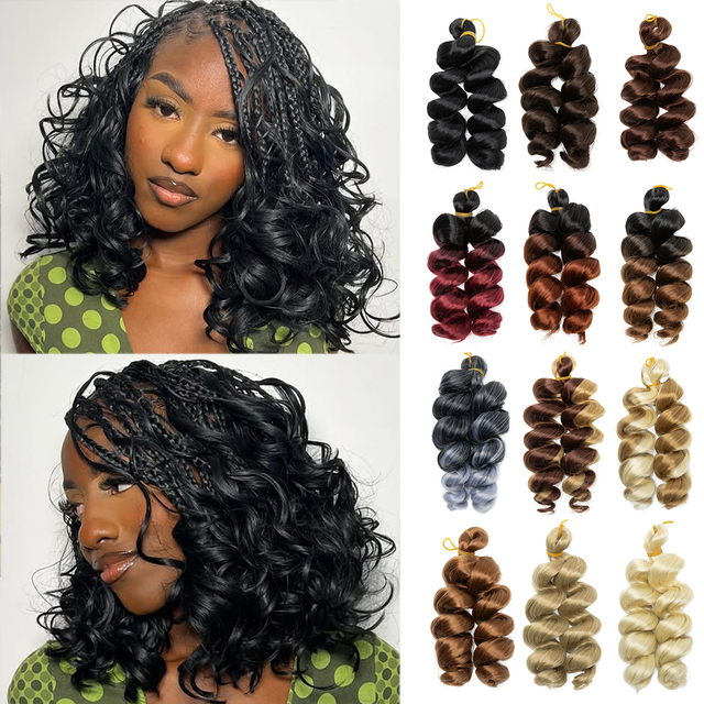 SARLA Silky Italy French Curl Braid Loose Wave French Curls Synthetic Hair Extensions Curly Braiding Hair for Black Women
