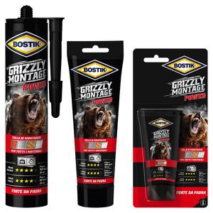 BOSTIK 'GRIZZLY MONTAGE' <b>ASSEMBLY</b> GLUE 250g - <b>Tube</b> - Product Image 2