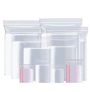 Tas kemasan plastik transparan kelas makanan harga pabrik tas segel bening PE dapat ditutup kembali tas Ziplock - Product Image 4