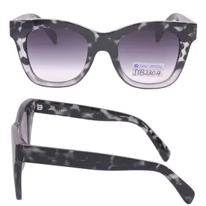 Unisex Polarizada PC frame + CP Braços Óculos de Sol Natal Novidade Trendy Cat Eye Gradiente Óculos De Sol Homens/Mulheres 100% UV blocking