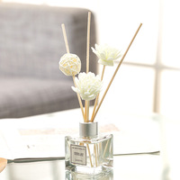 Diffuseur de parfum carré sans BPA en bois et verre, sans flamme, longue durée (2 mois), aromathérapie aux huiles essentielles, désodorisant pour chambre à coucher