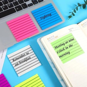 En Stock PET fabricante OEM alta calidad impermeable Rectangular claro Bloc de notas transparente notas adhesivas para la escuela - Product Image 5