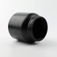 Bocaux de poudre de protéines HDPE noirs de 33oz 1000ml, boîte de lait en poudre, bouteille de bonbons en plastique, conteneur d'emballage de pilule médicale, Capsule de gomme